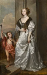 Lady Mary Villiers, pozdější vévodkyně z Richmondu a Lennoxu (1622-1685), s Charlesem Hamiltonem, lordem Arranem, kolem roku 1637