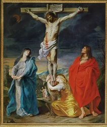 Kristus na kříži, Panna Maria, svatý Jan a svatá Magdaléna...