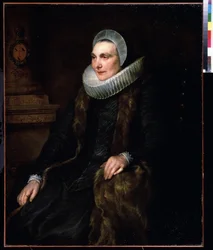 Portrait de Maria Bosschaert (1605-1664) (Portrét Marie Boschaert). Peinture de Antoine (Anthonis, Anthony, Anton nebo Anthony) van Dyck (1599-1641)