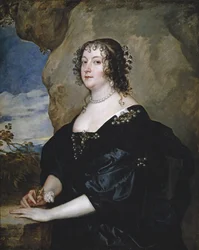 Portrét Beatrice, hraběnky z Oxfordu - Peinture de Sir Anthonis (Anton ou Antoon) van Dyck (1599-1641) - 1638 - Olej na plátně - 107x86 cm - Museo del Prado, Madrid