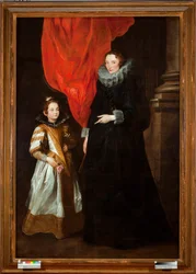 Portrét Geronimy Brignole-Sale (Brignole Sale), manželky Giana Francesca I Brignole Sale, s dcerou Marií Amelií (Portrét Geronima Brignole Sale a její dcerou Marií-Amelií) Malba Sira Anthonise (Anton nebo Antoon) van Dycka (1599 -1641) 16