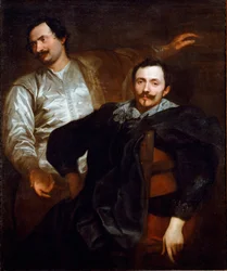Portrét malířů Lucase (1591-1661) a Cornelis (1592-1669) od Waela”” Obraz Antonie Van Dyck (1599-1641) 1627 Rozm. 120x101 cm Řím, Pinacoteca Capitolina, inv. 71