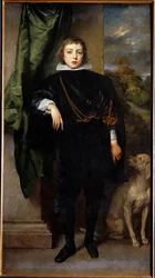Princ Ruprecht von der Pfalz, anglický admirál, syn českého "zimního krále" Fridricha V. z třicetileté války (malba na plátně)