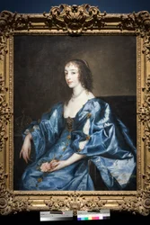 Anglická královna Henrietta Maria, kolem 1636-38 (olej na plátně)