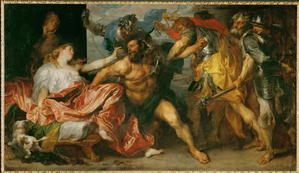 Samson jako vězeň (malba na plátně)