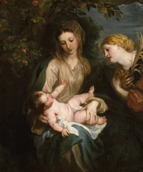 Panna a dítě se svatou Kateřinou Alexandrijskou, kolem roku 1630