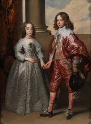 Vilém II., princ oranžský, a jeho nevěsta Marie Stuartovna. Dvojportrét Viléma II. (1626-1650), prince oranžského, a princezny Marie Stuartovny (1631-1660), pozdější princezny královské