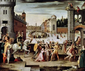 Zatčení a poprava sira Thomase Morea v roce 1535 (olej na panelu)