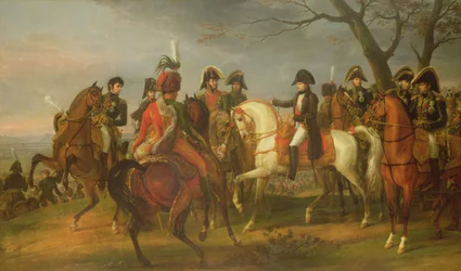 Napoleon (1769-1821) dává rozkazy před bitvou u Slavkova, 2. prosince 1805, 1808