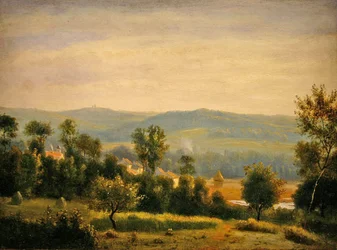 Ranní krajina (olej na panelu)