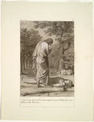 Aristomenes truchlí nad Sokratovou smrtí z očarování Meroë...Zlatý osel, 1795.