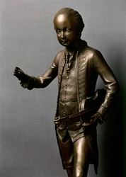 Socha Mozarta jako chlapce (bronz)