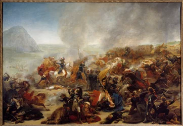 Kampaň (expedice) do Egypta (1798-1801): "" Bitva o Nazaret dne 08.04.1799""" V této bitvě zvítězil generál Jean Andoche Junot (Jean-Andoche) (1771-1813). Obraz Antoine Jean Gros (1771-1835) 1801 Ne. 1,35x1,95 m Nantes, Musee des B
