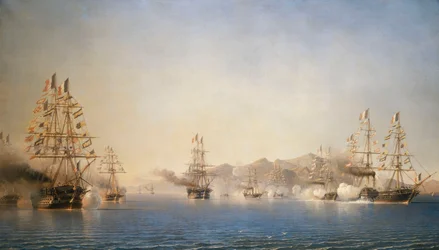 Příjezd na Rade de Toulon prince prezidenta (Napoleon III), 27. září 1852