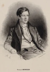 Portrét klavíristy a skladatele Franze Hüntena 1793-1878.