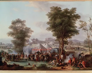 Bivak císaře Napoleona I., poblíž hradu Ebersberg v Rakousku 4.5.1809 (Obraz
