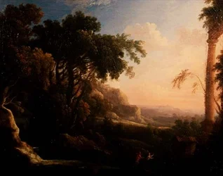 Pan a Syrinx v arkádské krajině
