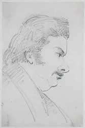 Portrét Honore de Balzac (1799-1850) (tužka na papíře)