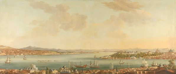 Pohled na Konstantinopol a Seraglio