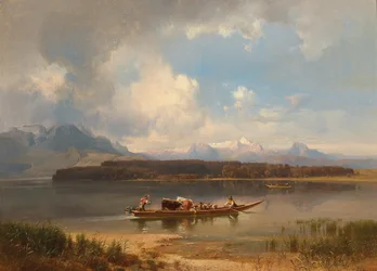 Němčina: jezero Chiemsee na podzim