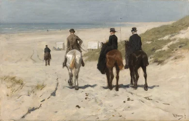 Ranní projížďka po pláži Morgenrit langs het strand