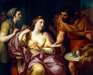 Semiramis vítá zprávy o povstání v Babylóně od Antona Raphaela Mengse