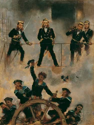 S Tegetthoffem v Lisse, asi 1880-82 (olej na plátně)