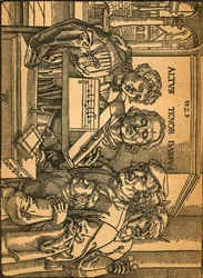 Vzácný dřevoryt Antona Von Wormse Anton Woensam, 1899.