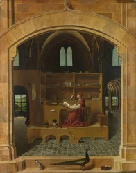 Svatý Jeroným ve své pracovně. Kolem roku 1475.