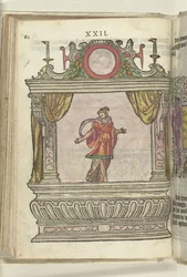 Jeviště s personifikací mírnosti (Clementia), 1578