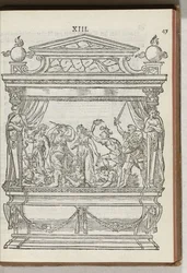 Druhé zdobené lešení s jevištěm: Princ zahání válku a neshody, 1577