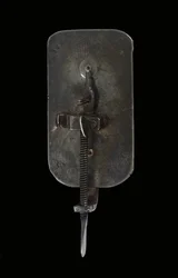 Mikroskop, cca 1690 (stříbro a sklo) (viz také 1121456-9)