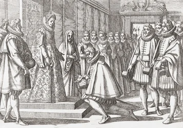 Filip III., král Španělska před Markétou Rakouskou