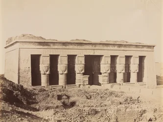 Chrám Dendera, c. 70. - 80. léta 19. století.