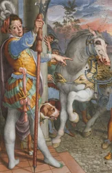 Apse, Antonio Campi, Setkání Ježíše se setníkem Corneliem 1582-84, Detail