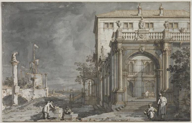 Capriccio: Palác s nádvořím u laguny