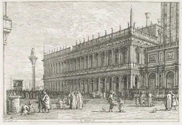 Pohledy: Knihovna, Benátky, 1735-1746.