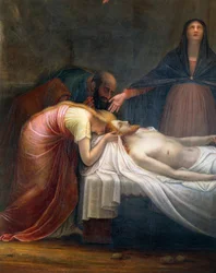 Oplakávání nad mrtvým Kristem, Antonio Canova, detail
