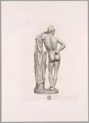 Paříž opřená o pařez, pohled zezadu, z knihy Oeuvre de Canova
