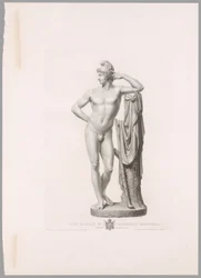 Paříž opřená o pařez, pohled zepředu, z knihy Oeuvre de Canova