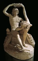 Venuše korunuje Adonida, Antonio Canova (1757-1822), sádra