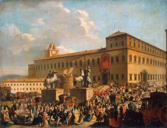 Festival před palácem Quirinal, 1767.