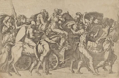 Římská armáda na pochodu – konvoj vojsk, 1540-45.