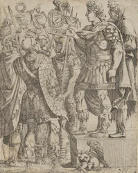 Císař oslovuje své vojáky, ca. 1542-45.