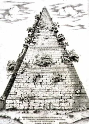 Pyramida Caia Cestia postavená kolem roku 12 př.nl, Řím
