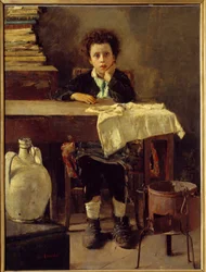 Malý školák neboli chudý školák, 19. století, V. 1,3 x 0,97 m, Paříž, Musée d