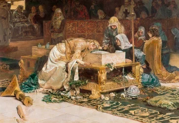 „Milenci z Teruelu“, detail, 1884