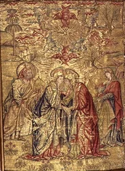 Navštívení, gobelín zobrazující výjevy ze života sv. Jana Křtitele (textil)