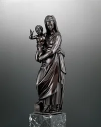 Panna a dítě, cca 1600 (bronz)