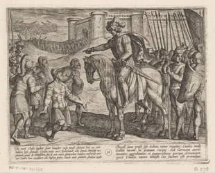 Muži z pevnosti se vzdávají Juliu Civilisovi Batavské války proti Římanům (název série) Batavorum cum Romanis Bellum (název série)